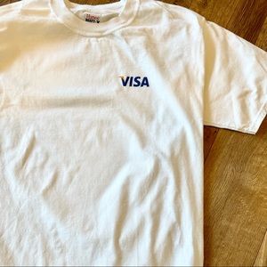 Unisex Quirky T-shirt. Visa Logo Tee.